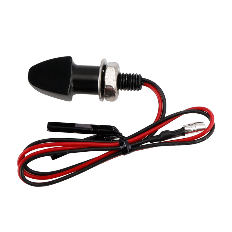 Yamaha Black 12V LED Turn Signal Indicator Light 8mm Universal Motorcycle
