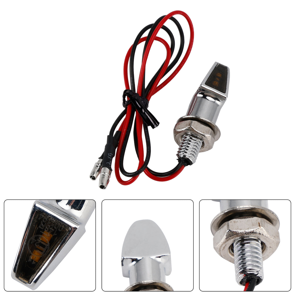 Yamaha Chrome 12V LED Turn Signal Indicator Light 8mm Universal Motorcycle