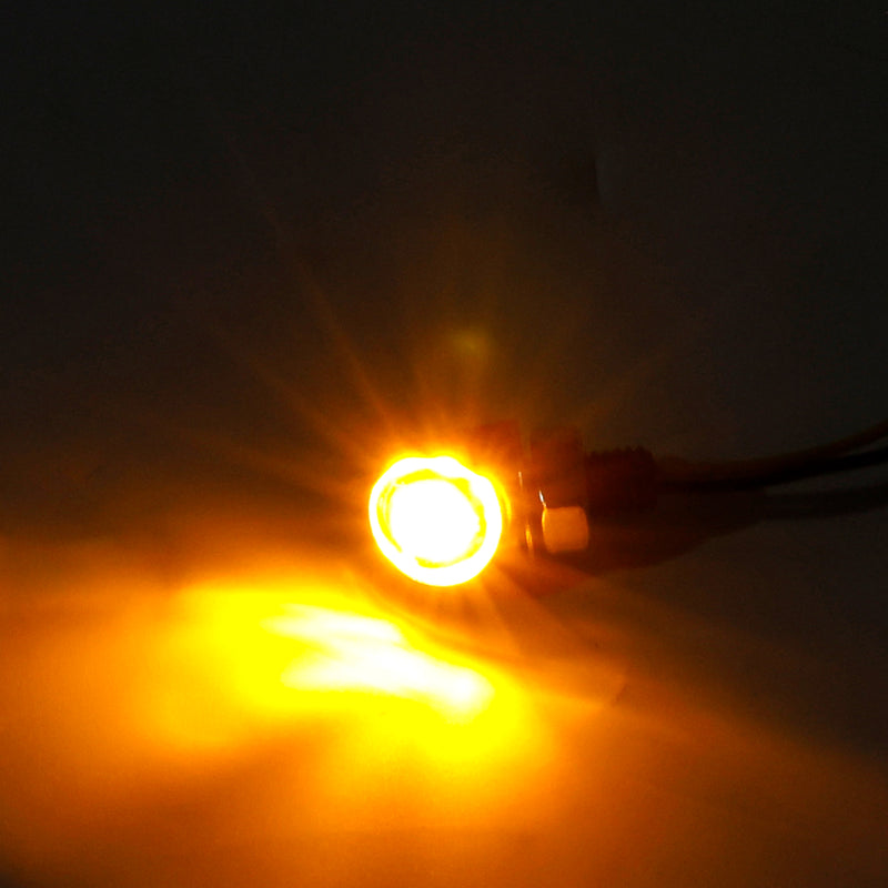 Honda Black 12V LED Turn Signal Indicator Light 8mm Universal Motorcycle