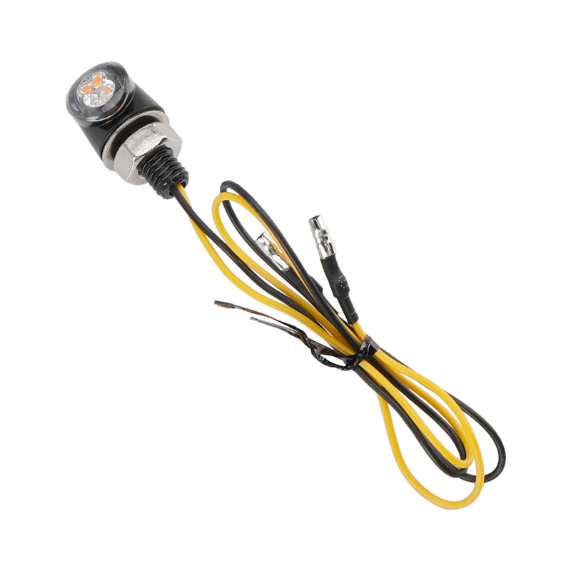 Honda Black 12V LED Turn Signal Indicator Light 8mm Universal Motorcycle