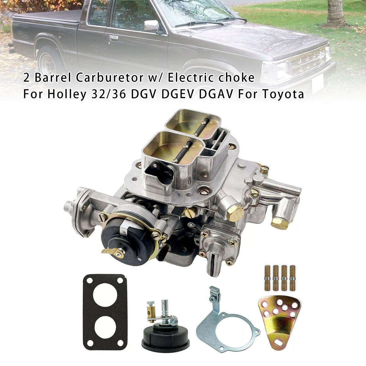 2 Barrel Carburetor w/ Electric choke For Holley 32/36 DGV DGEV DGAV For Toyota