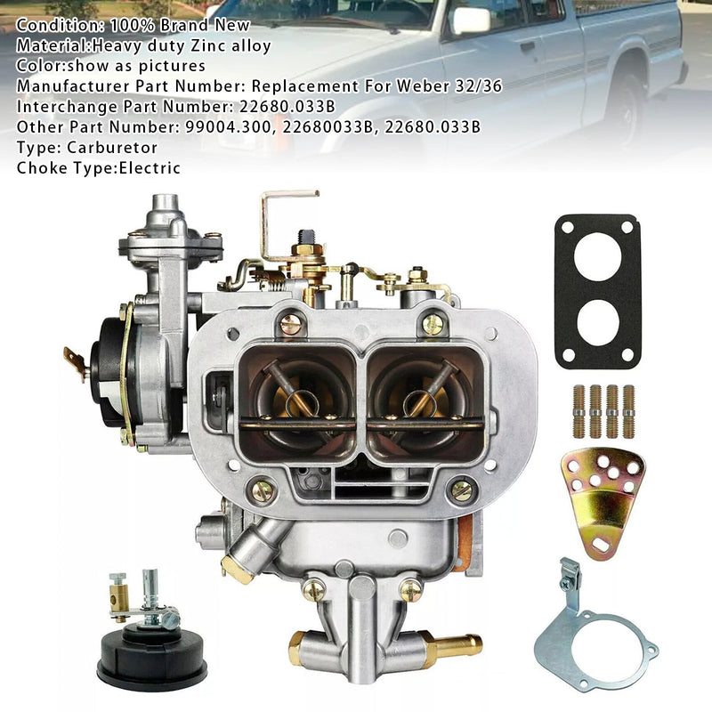 2 Barrel Carburetor w/ Electric choke For Holley 32/36 DGV DGEV DGAV For Toyota