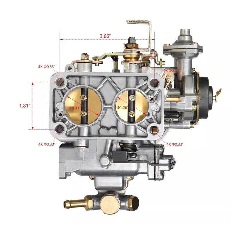 2 Barrel Carburetor w/ Electric choke For Holley 32/36 DGV DGEV DGAV For Toyota