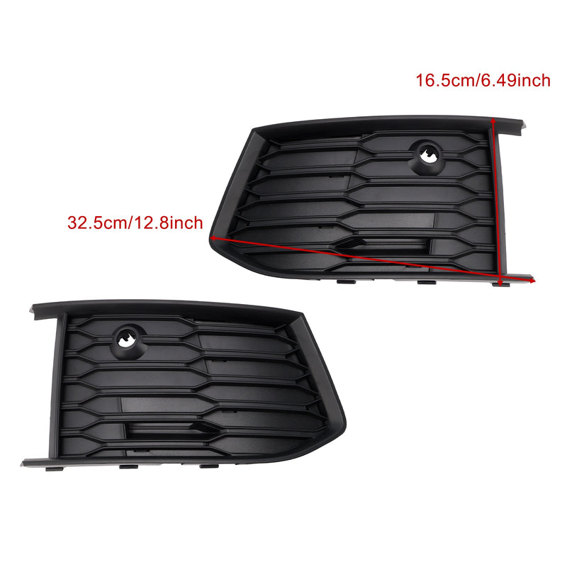 2019-2023  Audi A6 C8 S-Line S6 Pair Front Fog Light Lamp Bezel Grill