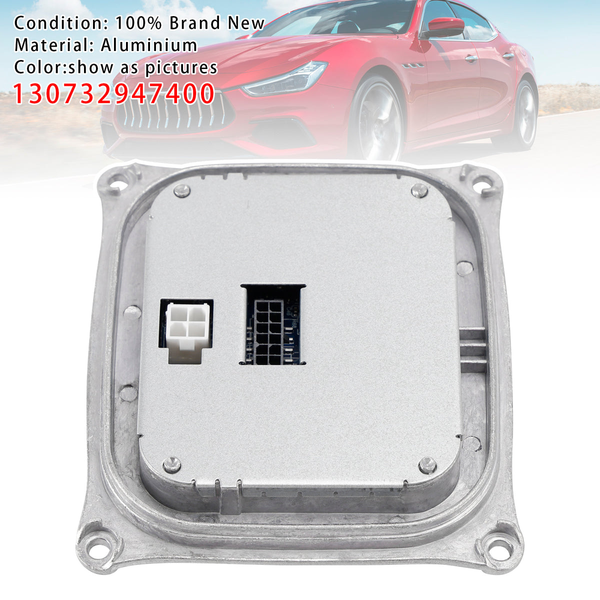 Maserati Ghibli Sedan LED Headlight Ballast Control Module 130732947400