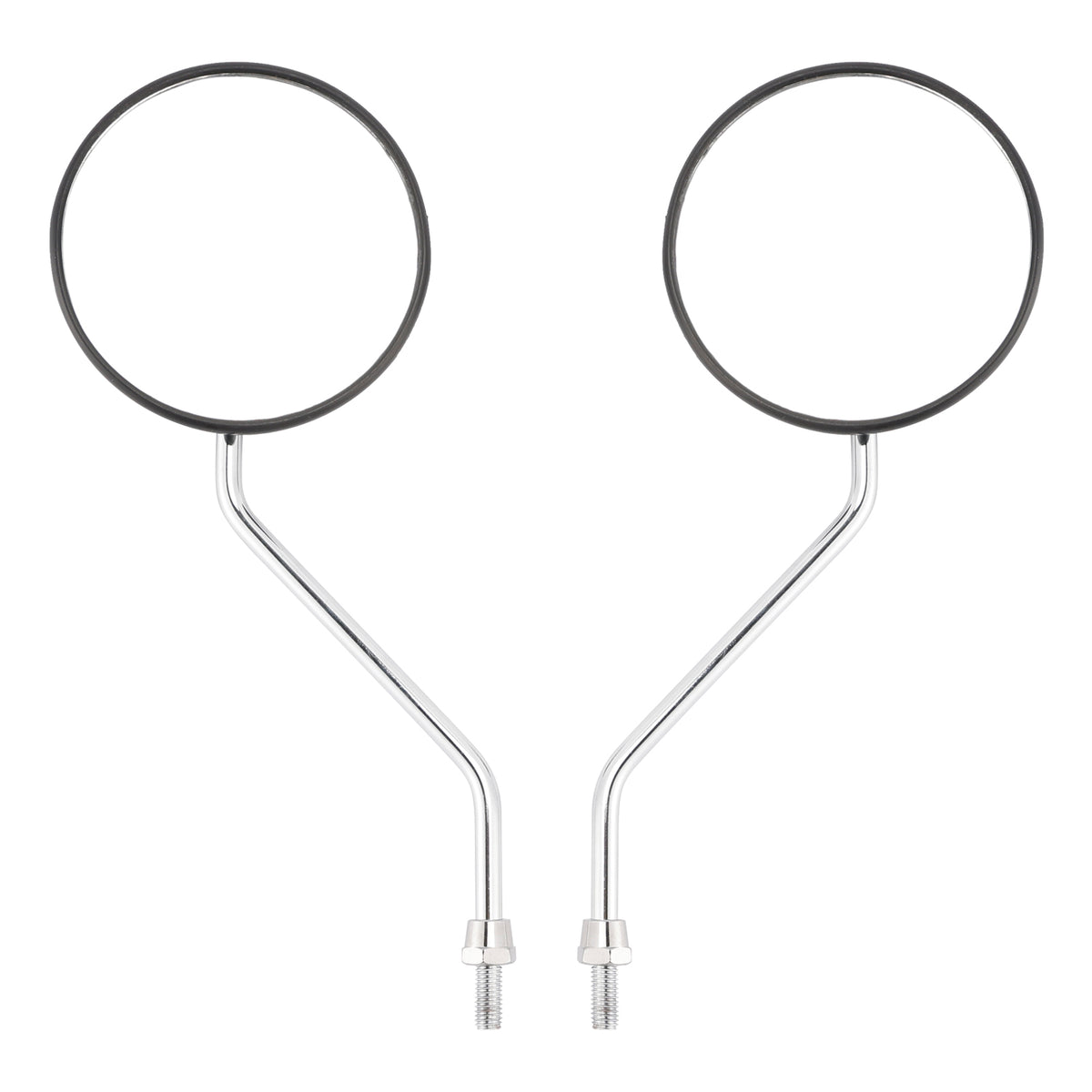 Honda NA/NC/NN/NQ/NX/PA/SE/TG50 C70 Round Black with Chrome Arm Mirror 8mm