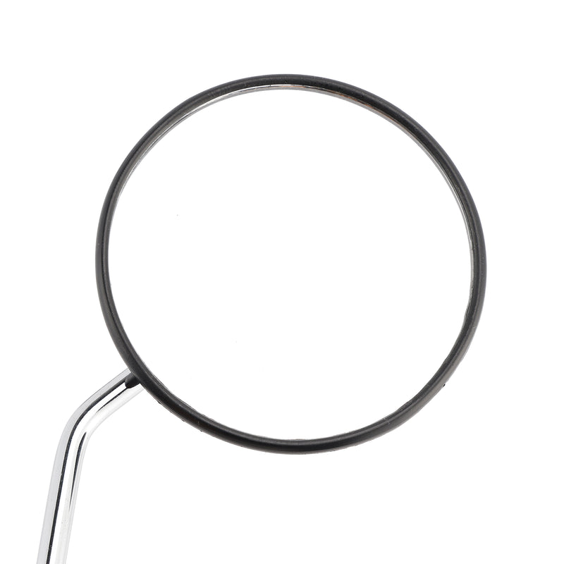 Honda NA/NC/NN/NQ/NX/PA/SE/TG50 C70 Round Black with Chrome Arm Mirror 8mm