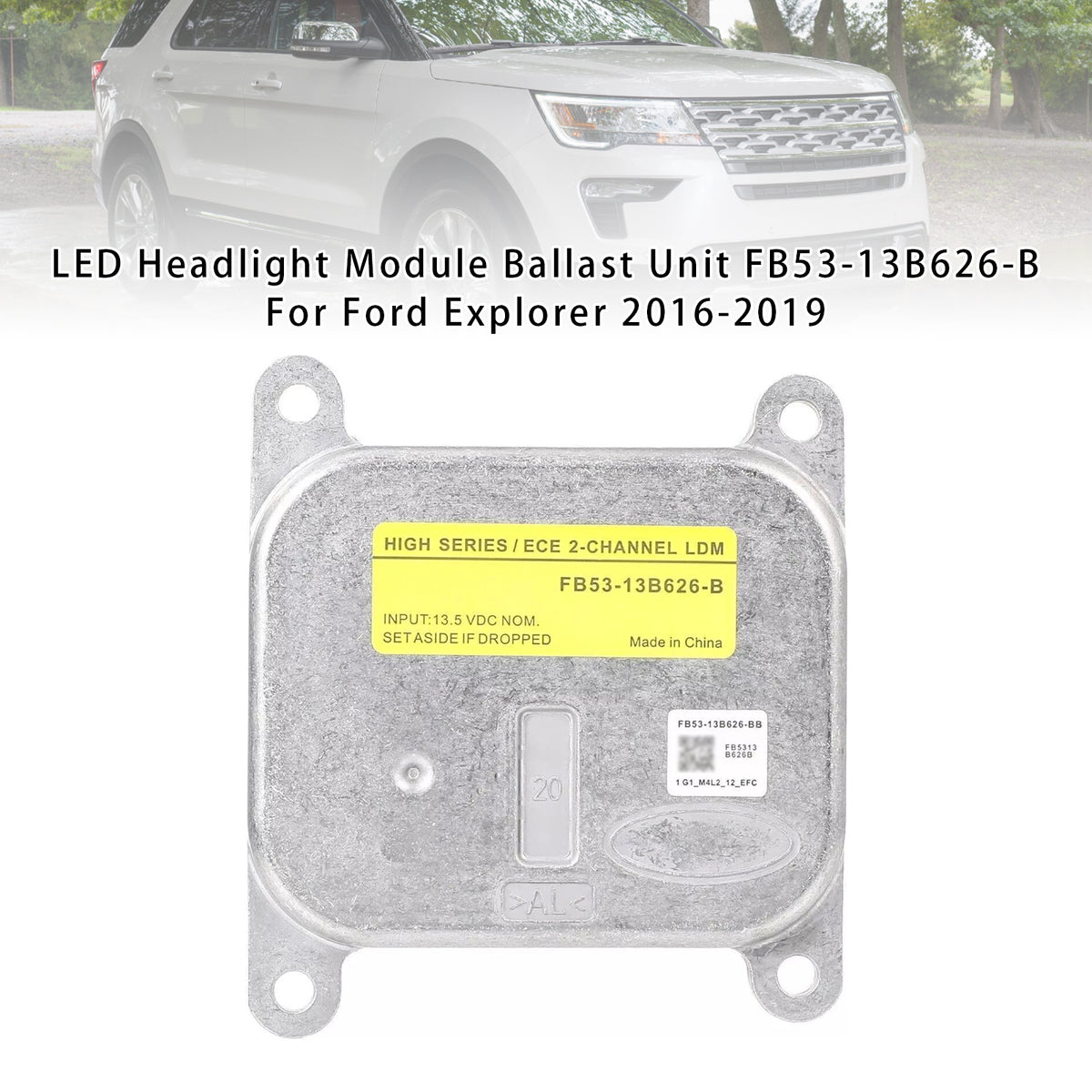 2016-2019 Ford Explorer LED Headlight Module Ballast Unit FB53-13B626-B
