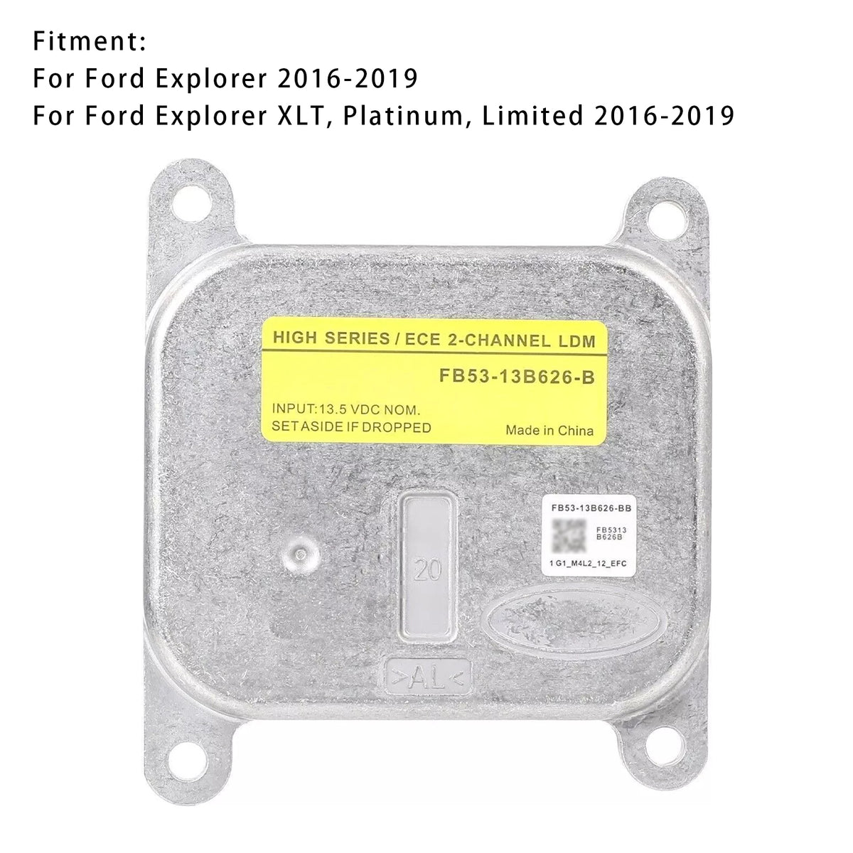 2016-2019 Ford Explorer LED Headlight Module Ballast Unit FB53-13B626-B