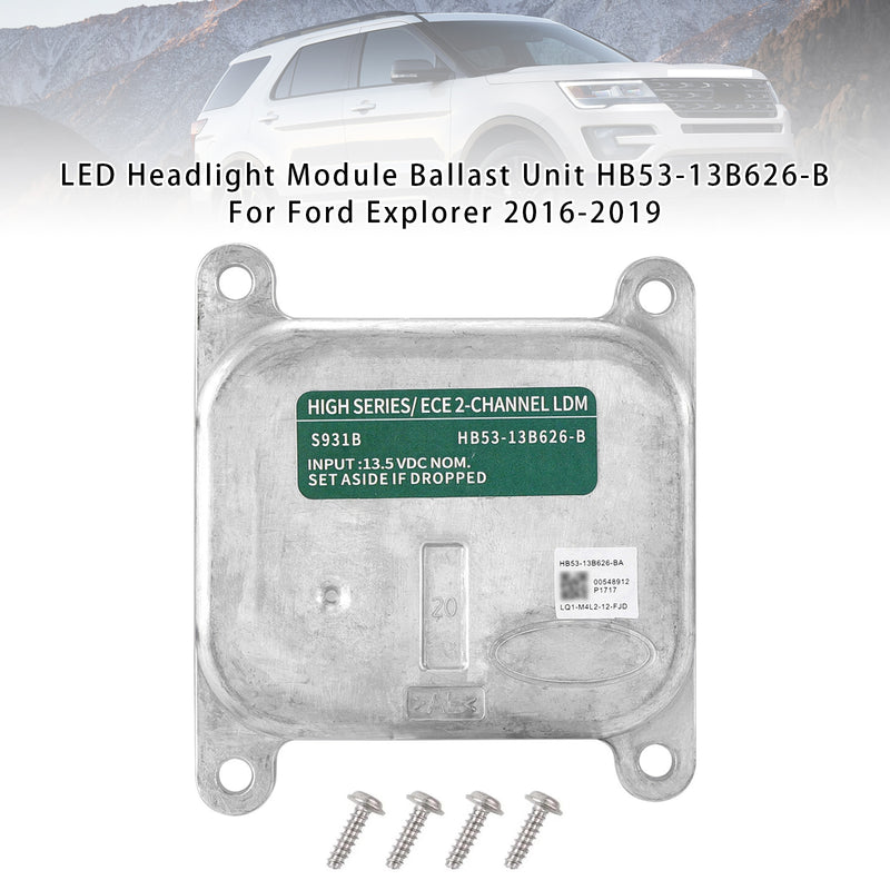 2016-2019 Ford Explorer LED Headlight Module Control Unit HB53-13B626-B