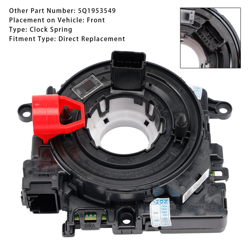 Tiguan Golf 7 MTF Multifunction Steering Wheel Clock Spring 5Q1953549