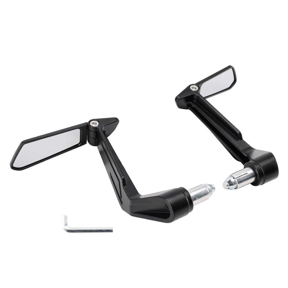 Handle Bar End Lever Protector with Folding Mirrors Set Motorcycle Universal