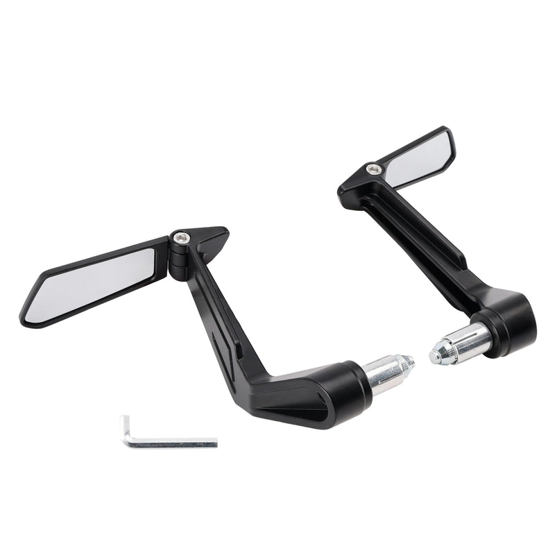 Handle Bar End Lever Protector with Folding Mirrors Set Motorcycle Universal