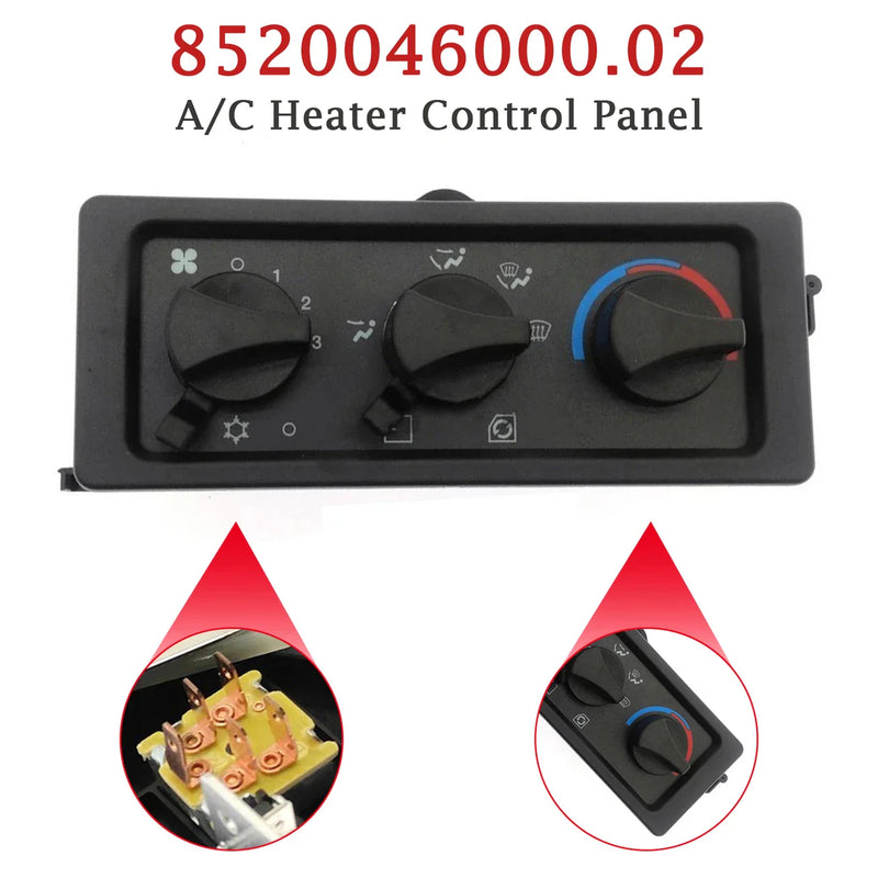 Freightliner FL60/FL70/C840 and more FL-Series models. T2823 A/C Heater Control Panel