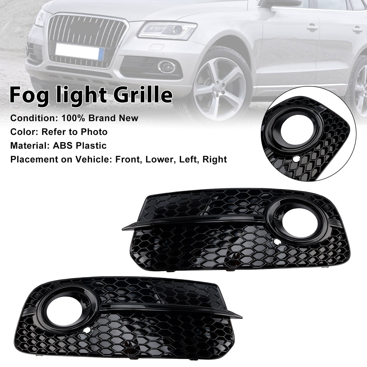 Audi Q5 2013-2017 Front Bumper Fog Light Grill Grille 8R0807681M