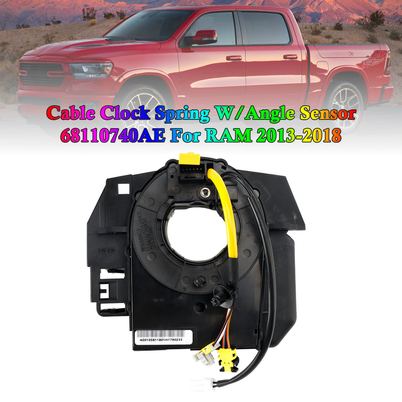Dodge RAM 2013-2020 68110740AE Clock Spring with Angle Sensor 9 PINS