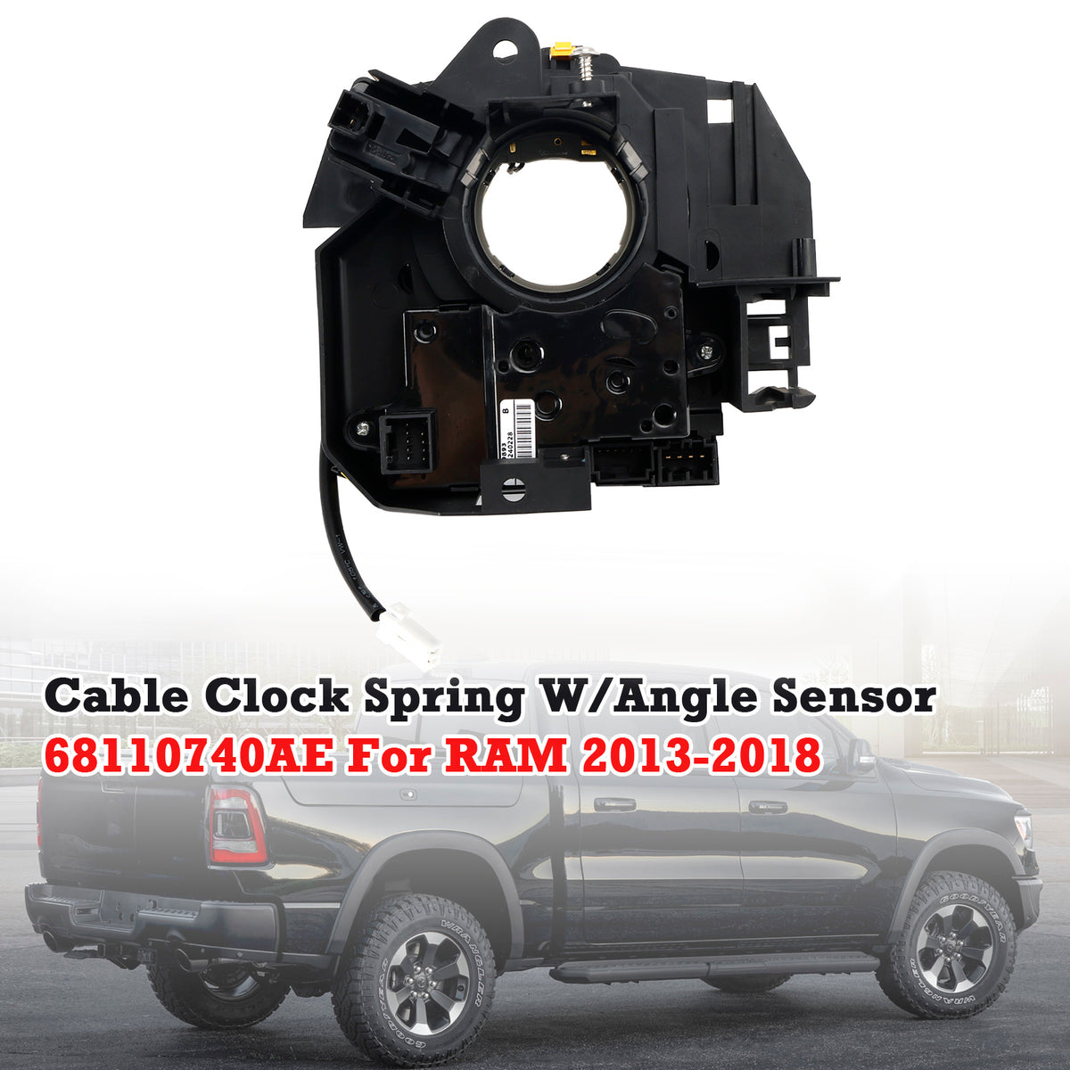 Dodge RAM 2013-2020 68110740AE Clock Spring with Angle Sensor 9 PINS