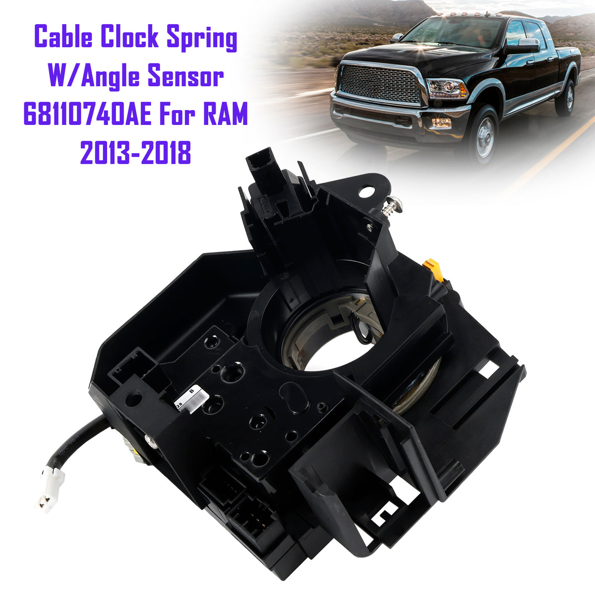 Dodge RAM 2013-2020 68110740AE Clock Spring with Angle Sensor 9 PINS