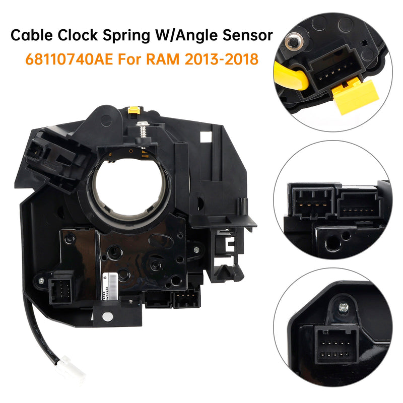 2013-2020 Dodge RAM 68110740AE Clock Spring with Angle Sensor 9 PINS