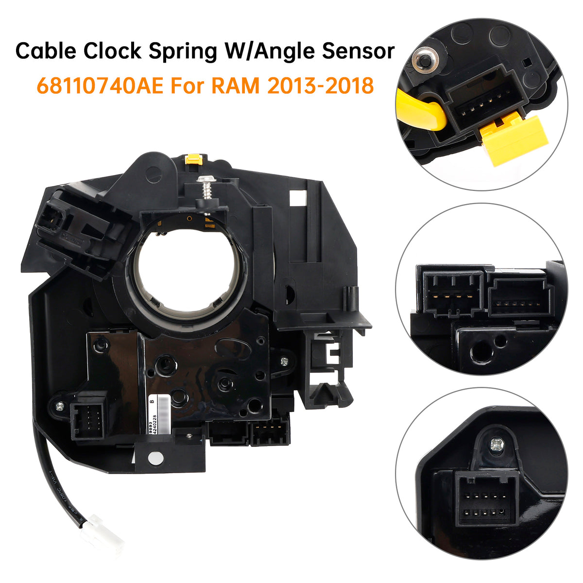 Dodge RAM 2013-2020 68110740AE Clock Spring with Angle Sensor 9 PINS