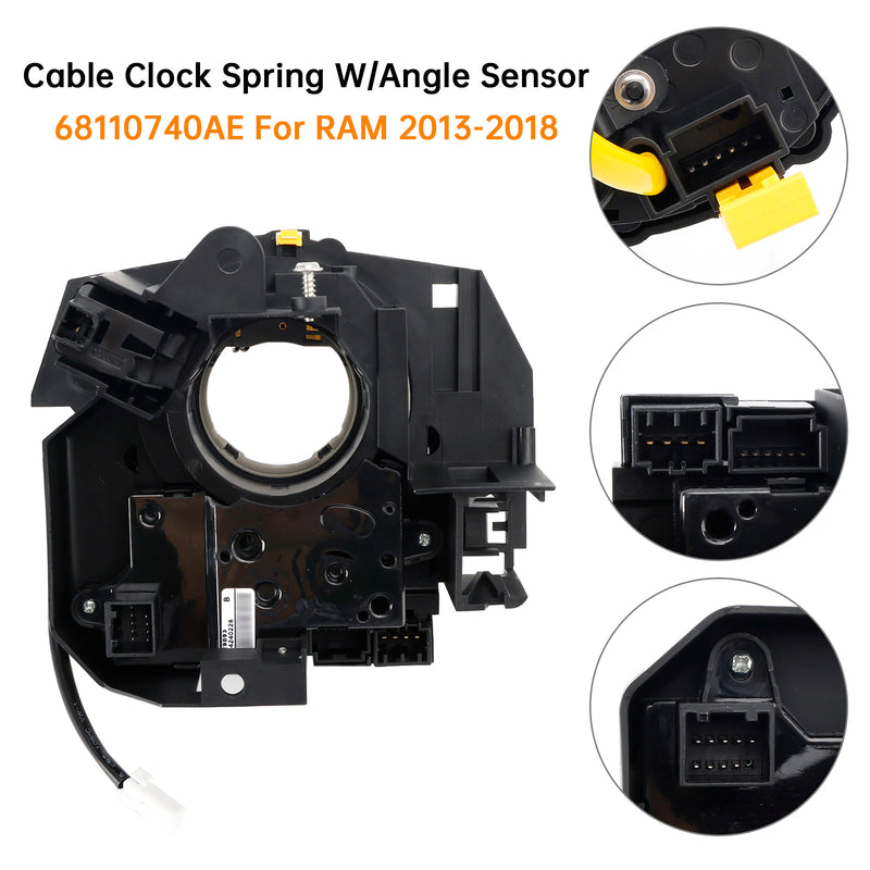 Dodge RAM 2013-2020 68110740AE Clock Spring with Angle Sensor 9 PINS