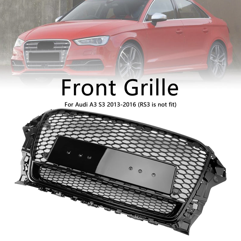 2013-2016 Audi A3 S3 To RS3 Style Front Henycomb Bumper Grill W/Quattro