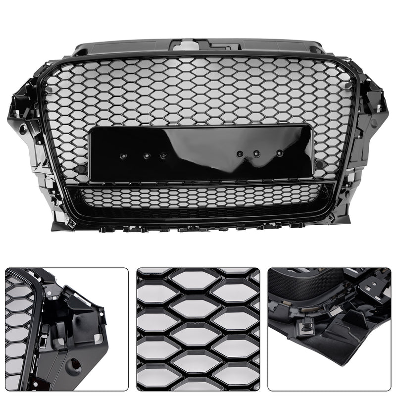 2013-2016 Audi A3 S3 To RS3 Style Front Henycomb Bumper Grill W/Quattro