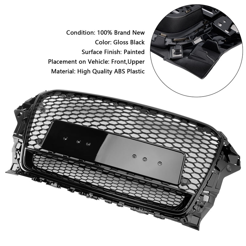 2013-2016 Audi A3 S3 To RS3 Style Front Henycomb Bumper Grill W/Quattro