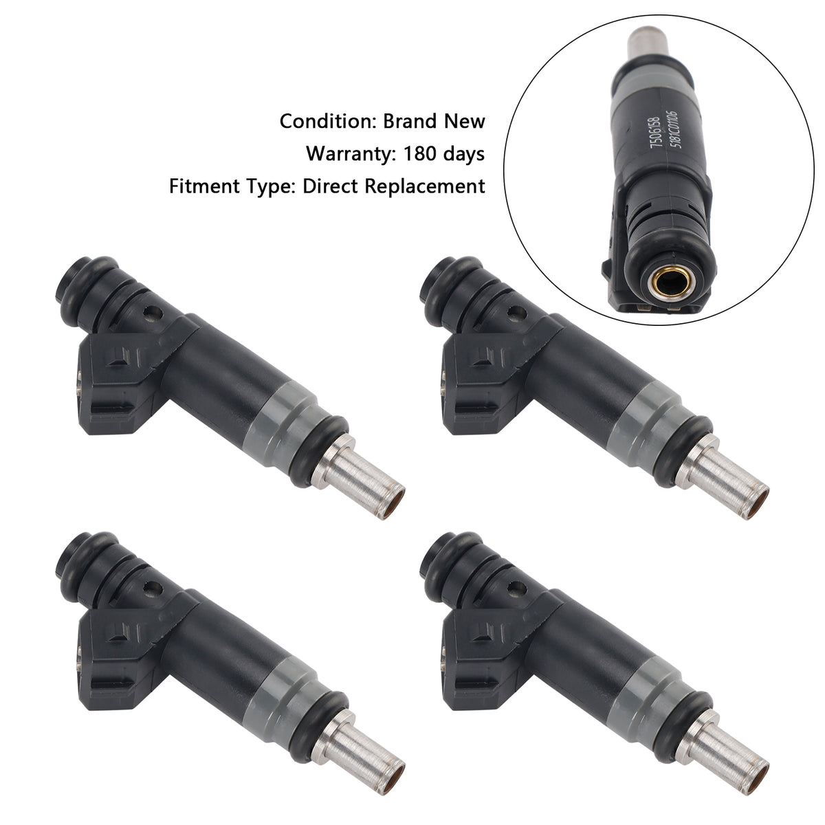 BMW 116i 120i 316i 318i 320i X3 Z4 7506158 4PCS Fuel Injector 13537506158