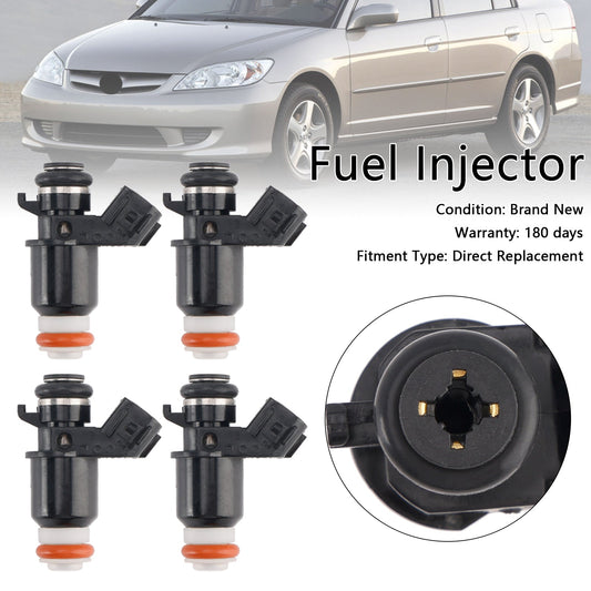 4PCS 16450PLD003 Fuel Injector Fit ACURA EL Fit Honda Civic 1.7L 2001-2005