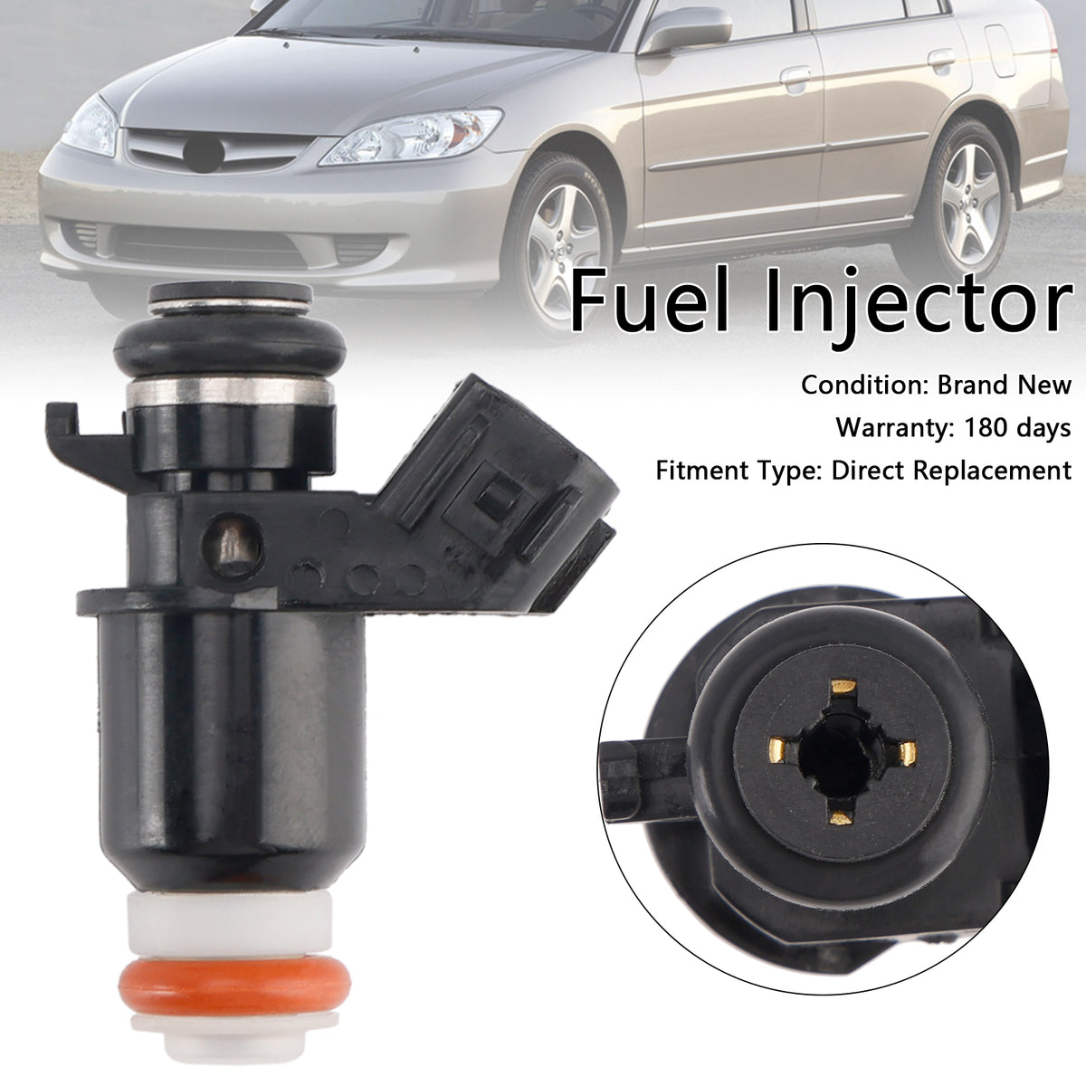 ACURA EL Fit Honda Civic 1.7L 2001-2005 1PCS Fuel Injector 16450-PLD-003