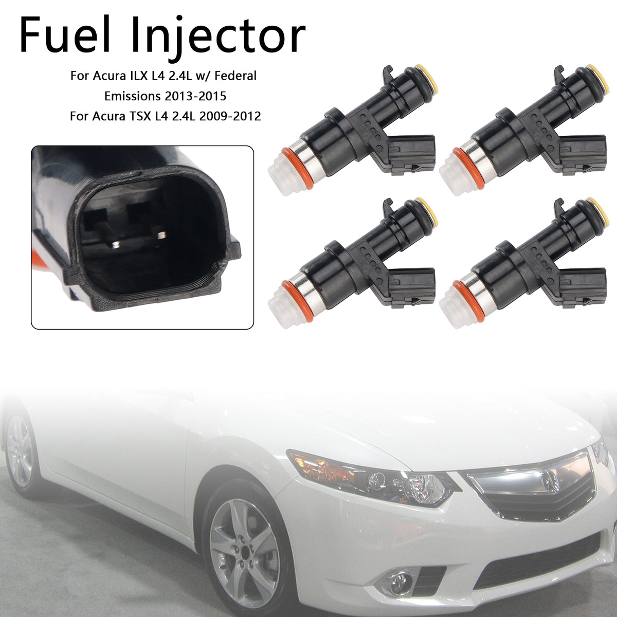 Honda Accord Civic CRV 2.4L 2008-2015 4PCS Fuel Injector 16450-R40-A01