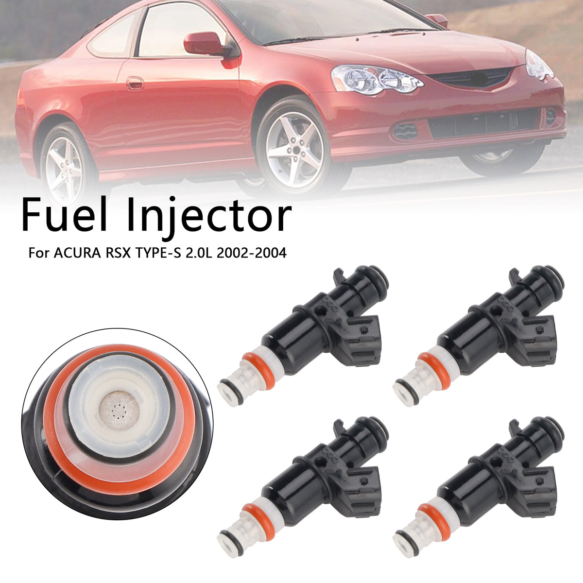 Acura RSX TYPE-S 2.0L 2002-2004 842-12290 4PCS Fuel Injector 16450-PRB-A01