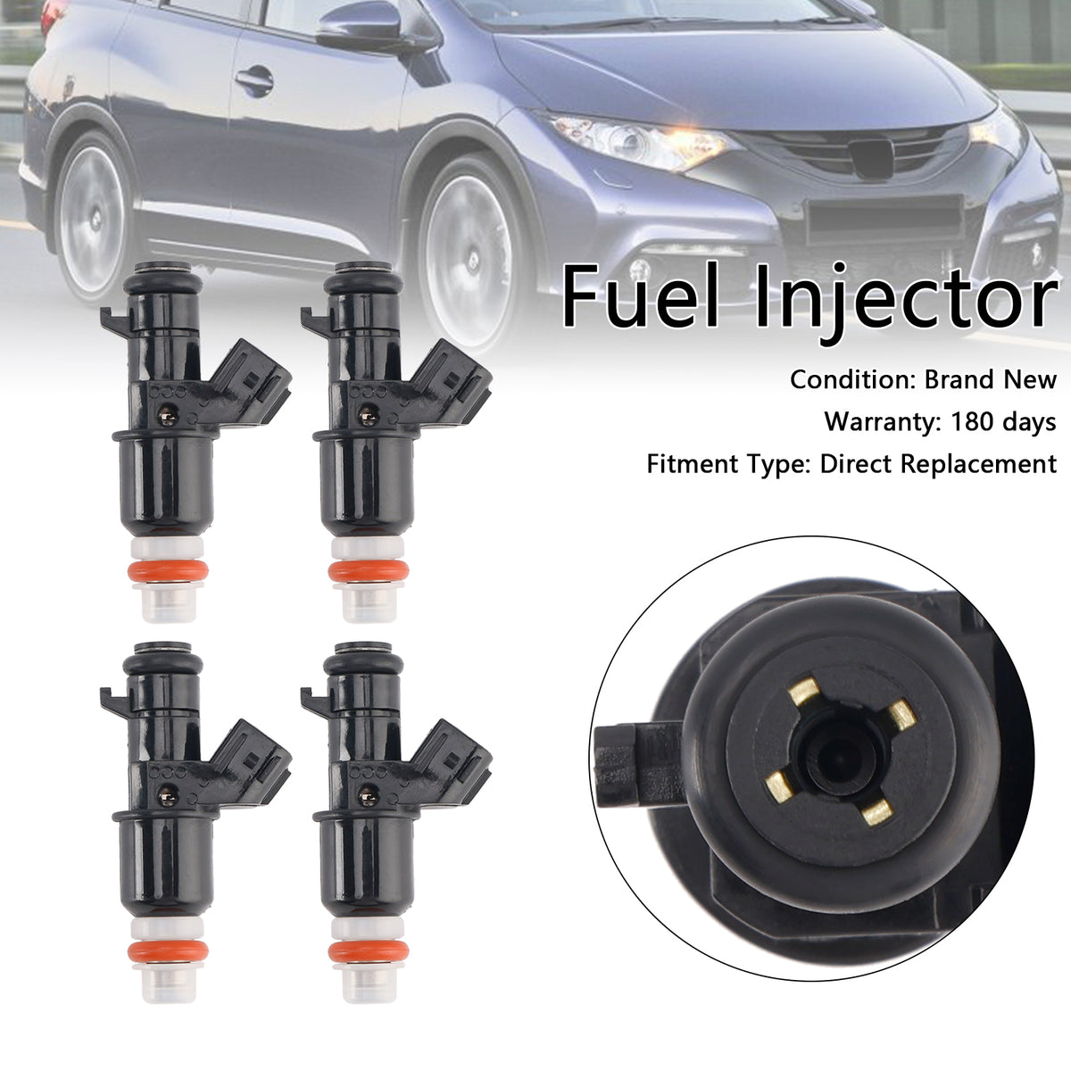 Honda Accord Civic Stream CRV Tourer 2.0L 4PCS Fuel Injector 16450-RZP-003