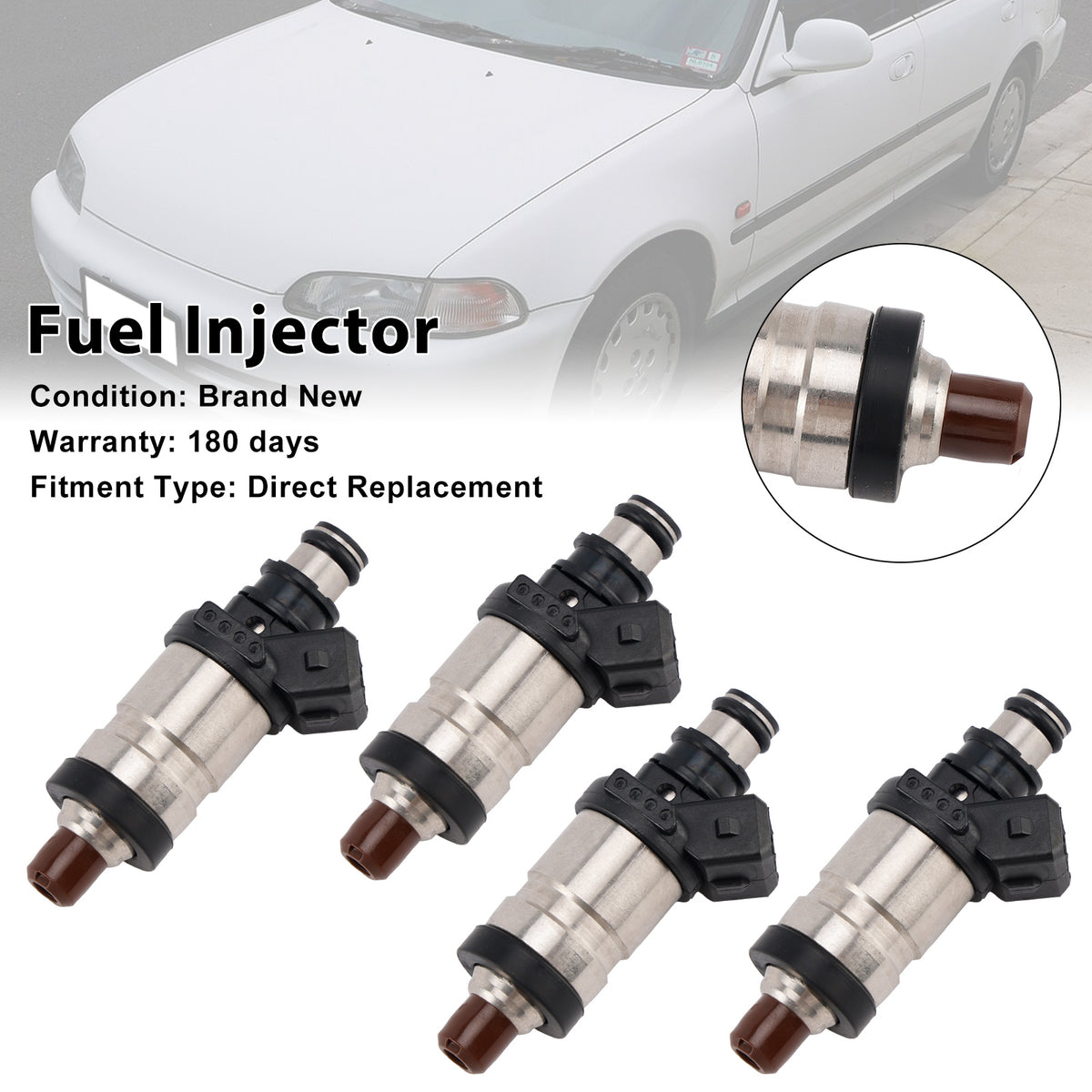 Civic Del Sol 1.5L 1.6L Integra 1.7L 1.8L 1PCS Fuel Injector 06164-P06-A01