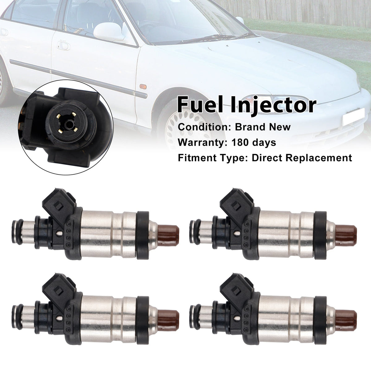 4PCS Fuel Injector 06164-P06-A01 Fit Civic Del Sol 1.5L 1.6L Integra 1.7L 1.8L