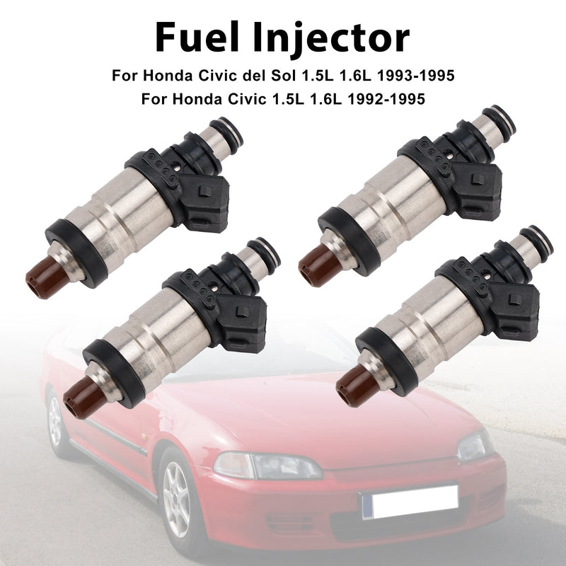 4PCS Fuel Injector 06164-P06-A01 Fit Civic Del Sol 1.5L 1.6L Integra 1.7L 1.8L
