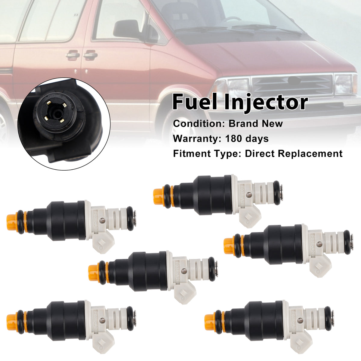 Ford Ranger 2.9L 3.0L 3.8L V6 1985-1997 F03E-A2B 6PCS Fuel Injector CM4670