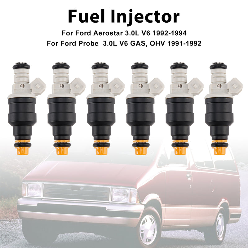 Ford Ranger 2.9L 3.0L 3.8L V6 1985-1997 F03E-A2B 6PCS Fuel Injector CM4670