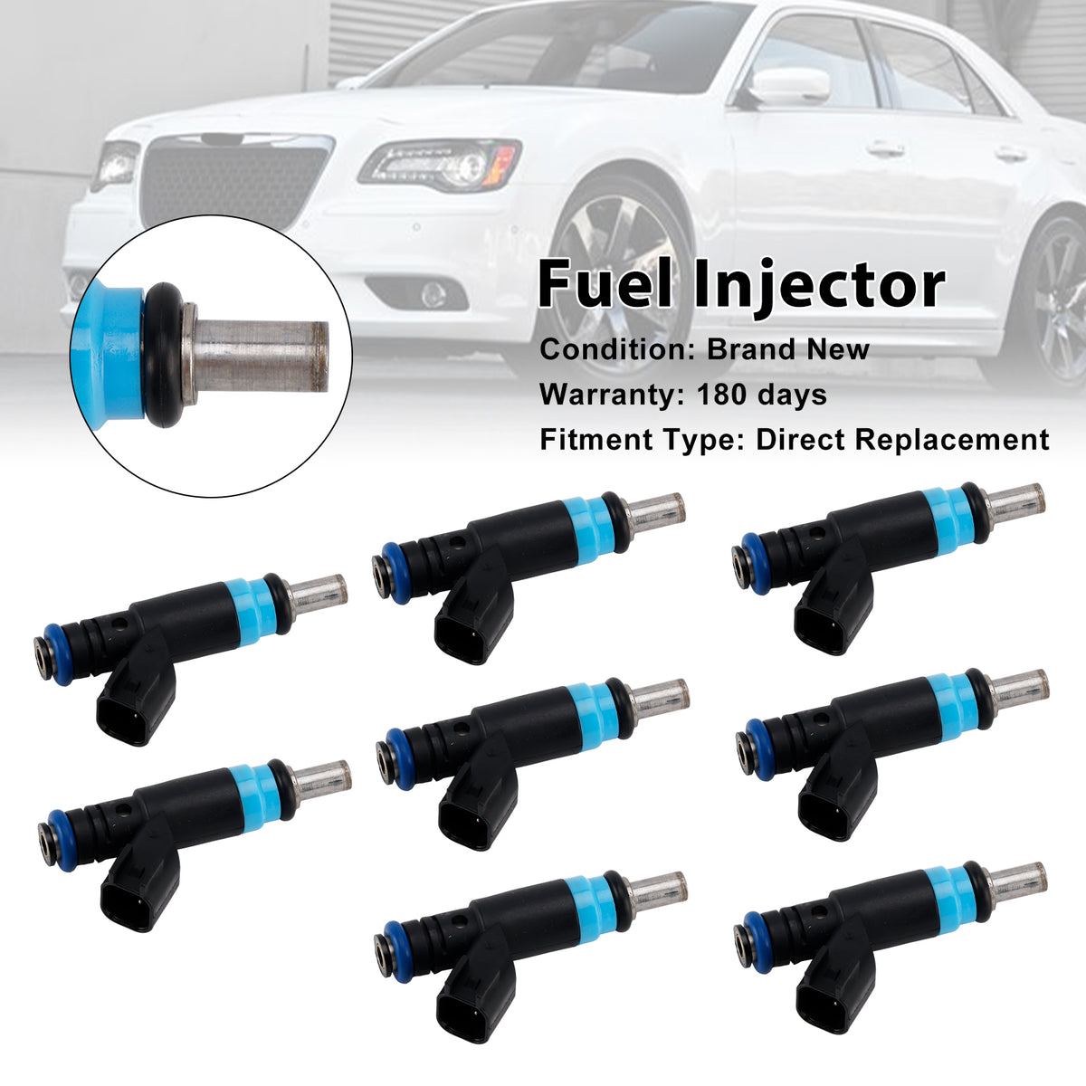 Dodge Charger Fit Grand Cherokee 2012-2021 8PCS Fuel Injector 05038337AB