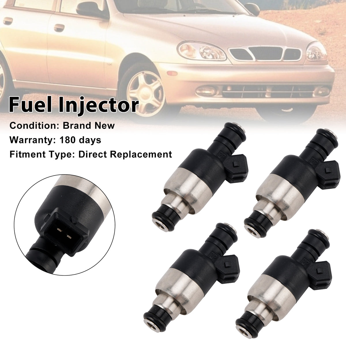 Daewoo Lanos 1997-2004 Fit Nexia 1995-1997 4PCS Fuel Injector 17109450
