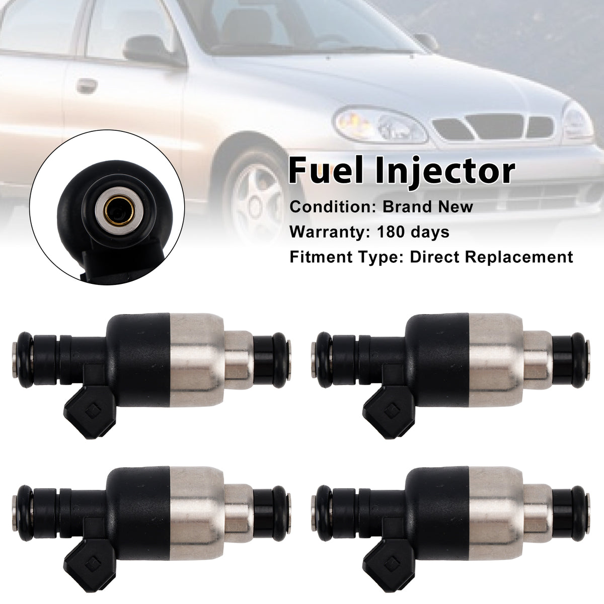 Daewoo Lanos 1997-2004 Fit Nexia 1995-1997 4PCS Fuel Injector 17109450