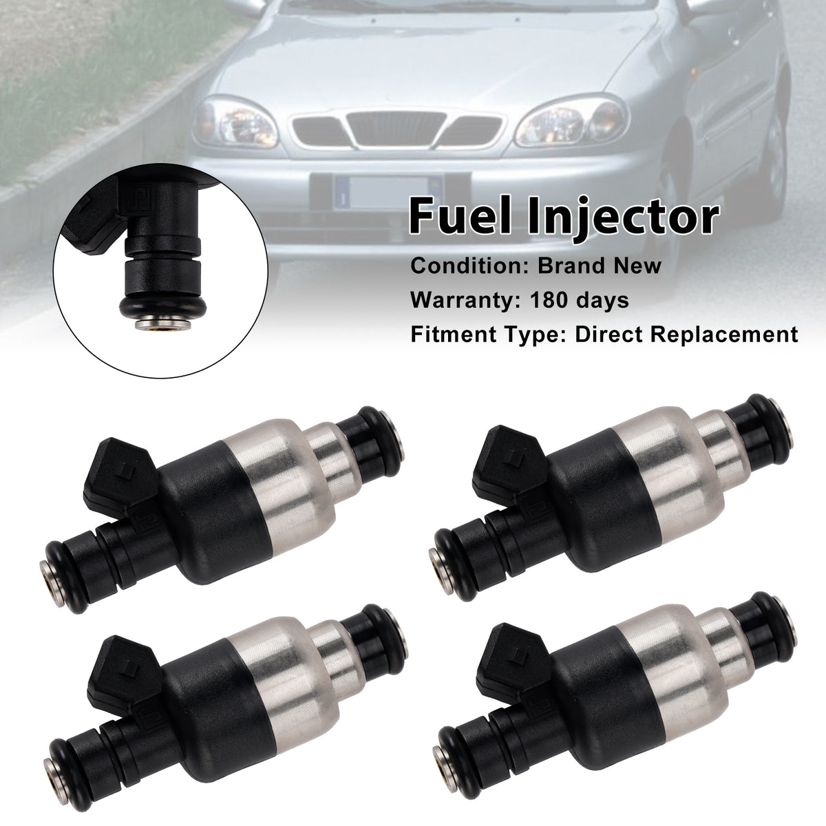 Daewoo Lanos 1997-2004 Fit Nexia 1995-1997 4PCS Fuel Injector 17109450