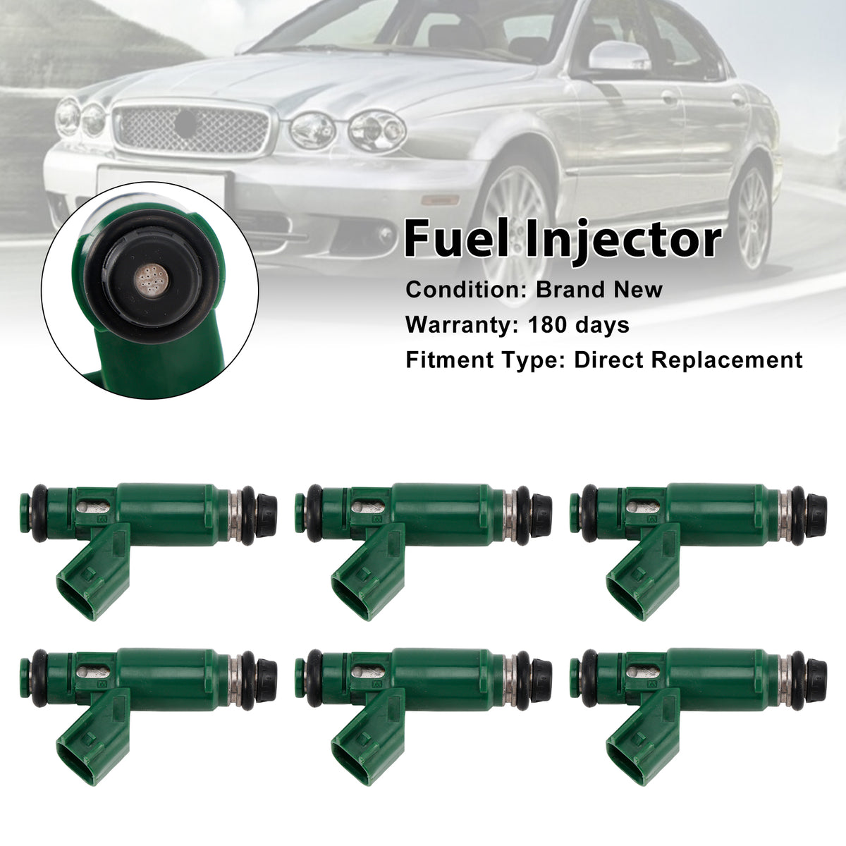 Jaguar X-Type 3.0L 2002-2008 V6 2.5L 1955004011 6PCS Fuel Injector 1X43-AB