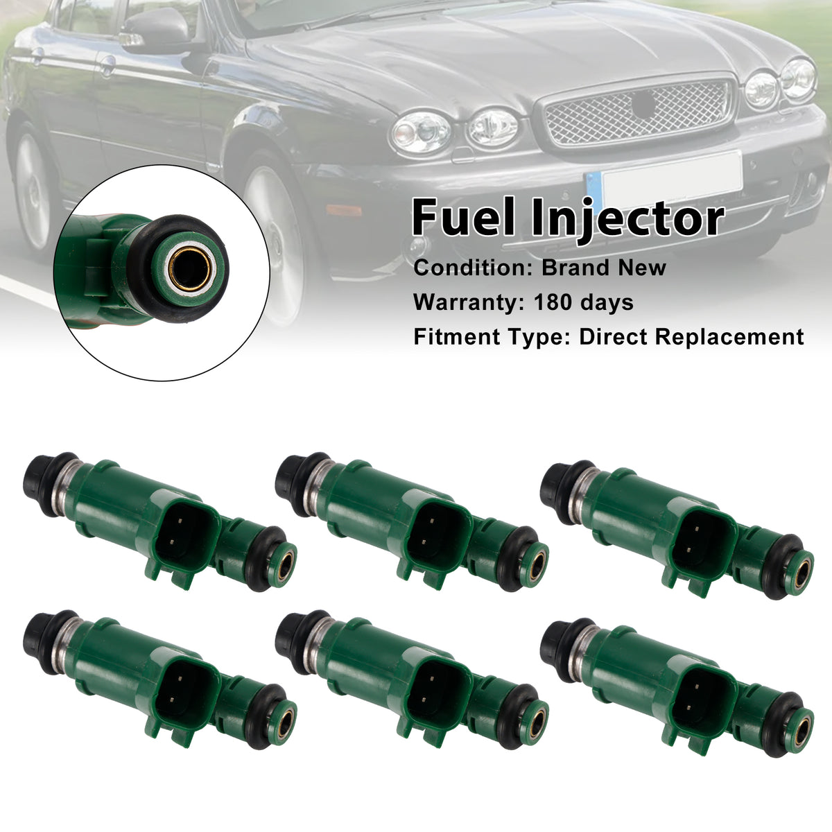 Jaguar X-Type 3.0L 2002-2008 V6 2.5L 1955004011 6PCS Fuel Injector 1X43-AB