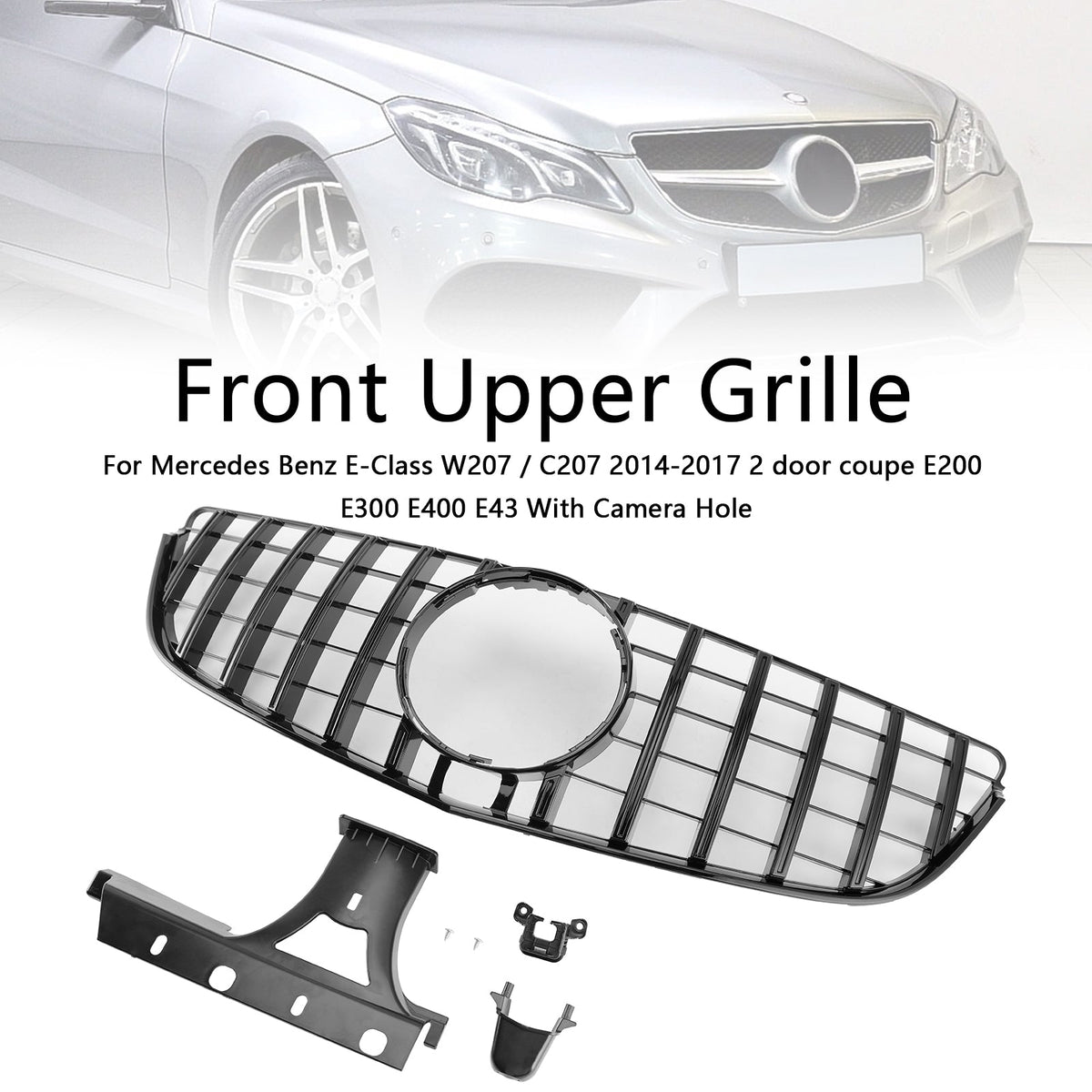 Mercedes E-CLASS W207 Coupe 2014-2017 GT Style Front Bumper Grille Grill