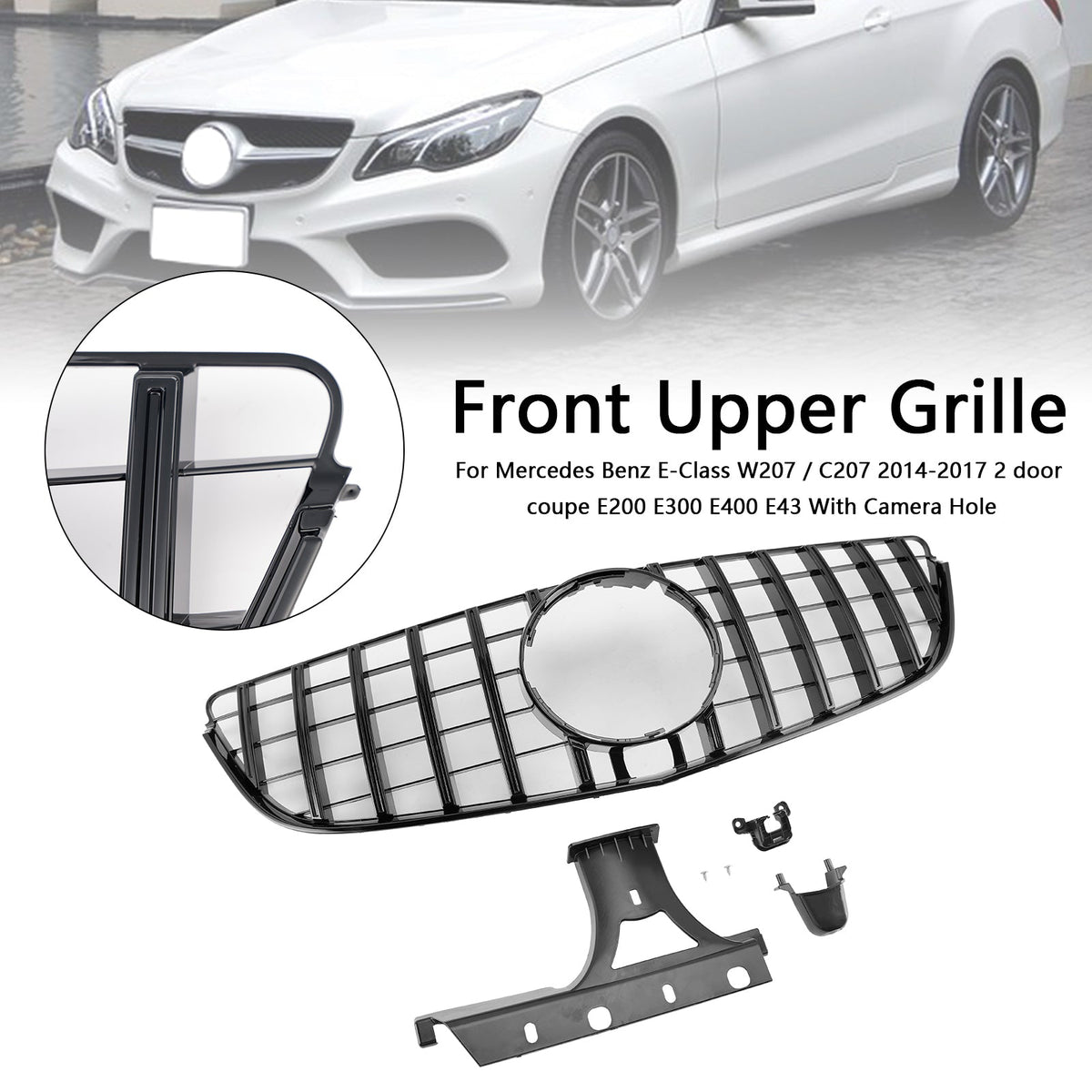 2014-2017 Mercedes E-CLASS W207 Coupe GT Style Front Bumper Grill