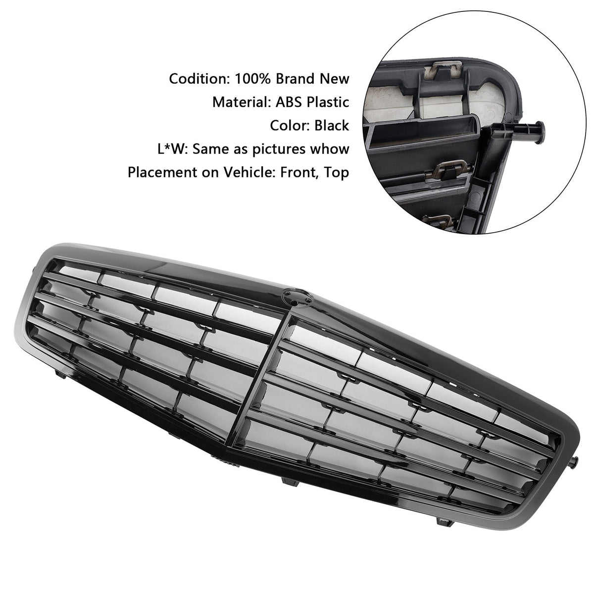 2010-2013 Mercedes-Benz E Class W212 E350 E550 Black Front Grille Grill