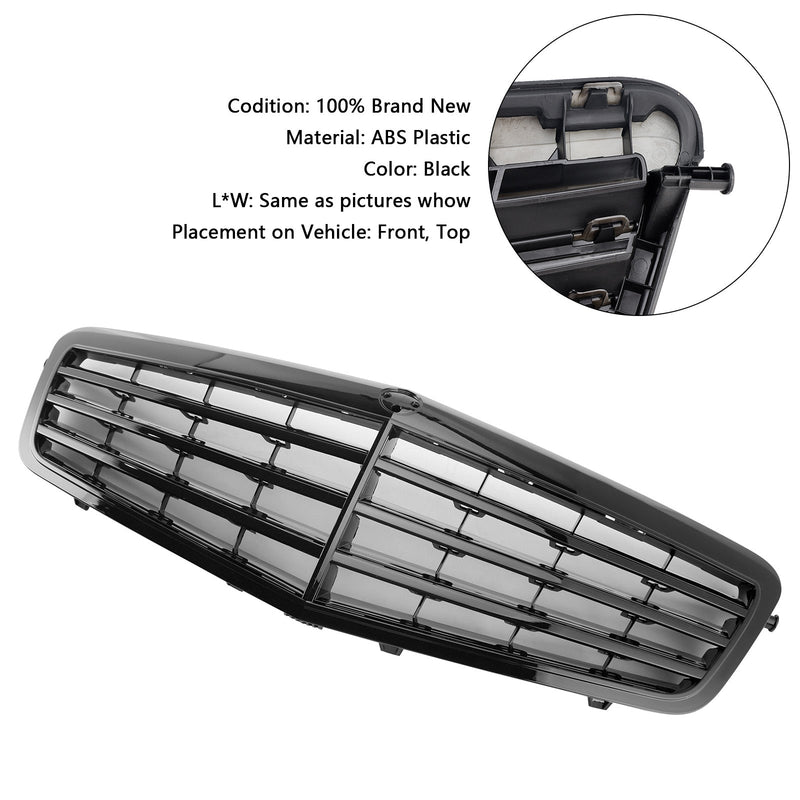 2010-2013 Mercedes-Benz E Class W212 E350 E550 Black Front Grille Grill