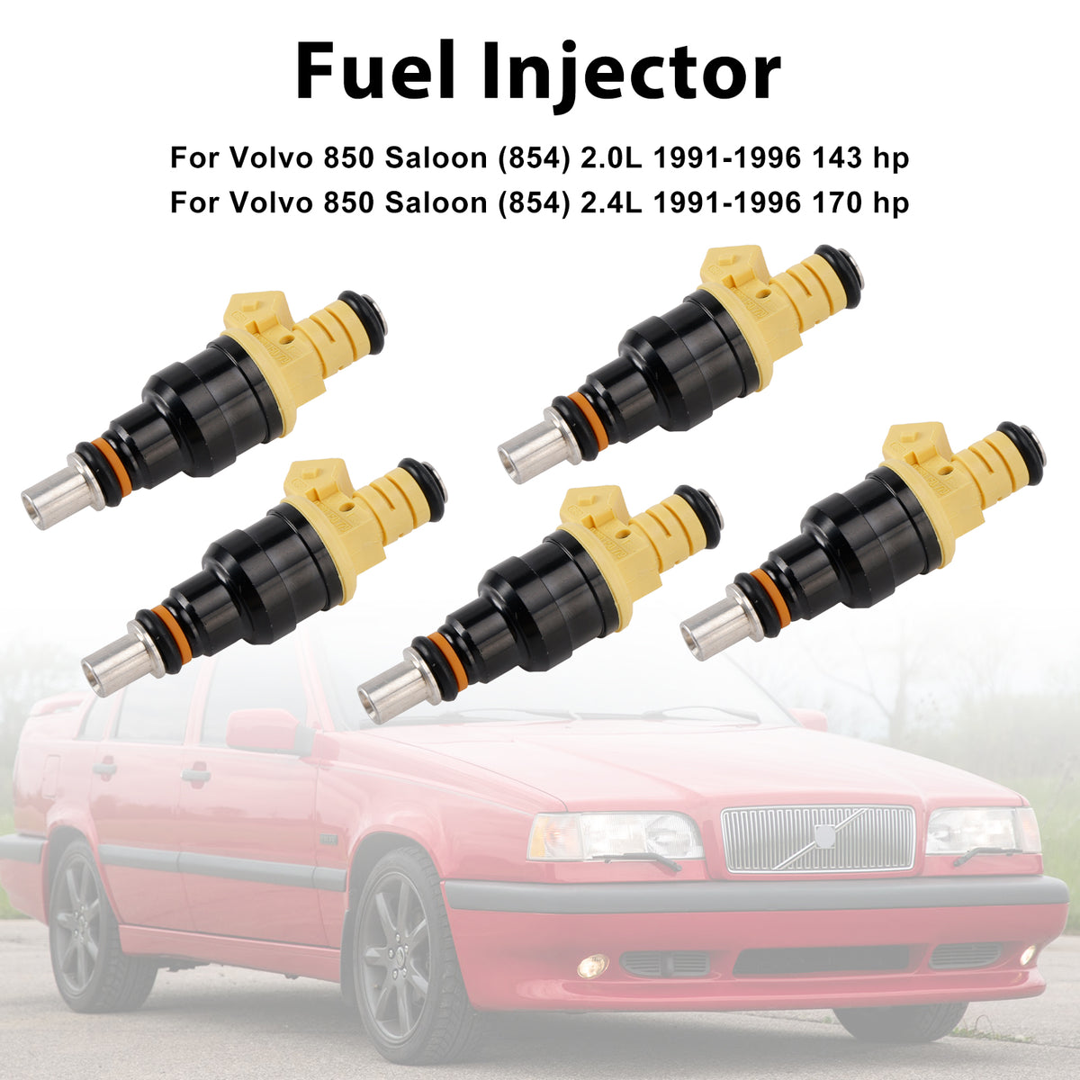 Volvo 850 2.4L 2.0L I5 1991-1997 852-12141 5PCS Fuel Injector 0280150779